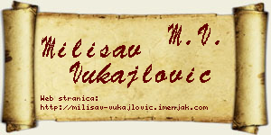Milisav Vukajlović vizit kartica